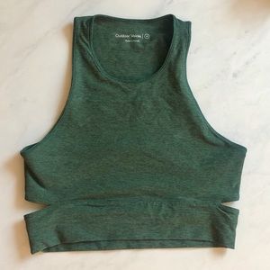 Outdoor voices slashback crop top
